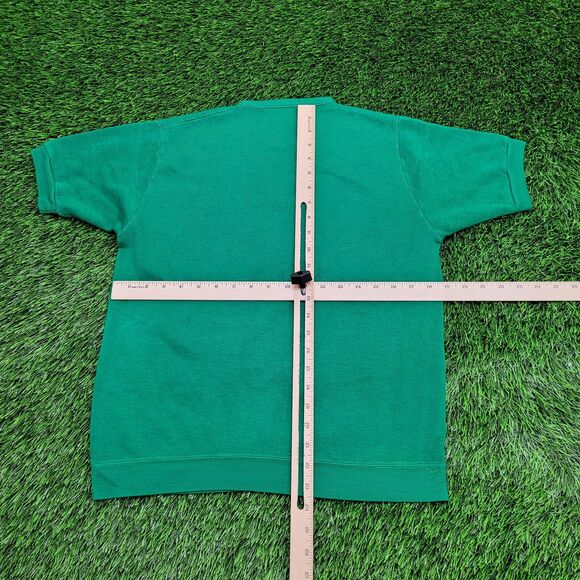 Vintage 70s Creslan MOD Sweatshirt Medium 19x23 Cropped - Picture 7 of 9